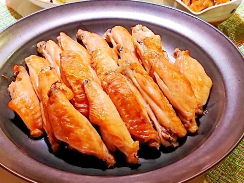 オーブンで 鶏手羽中の塩焼き